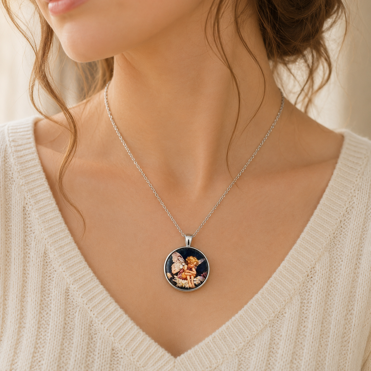 Sleeping Fairy Necklace - Enchanted Fairy Pendant
