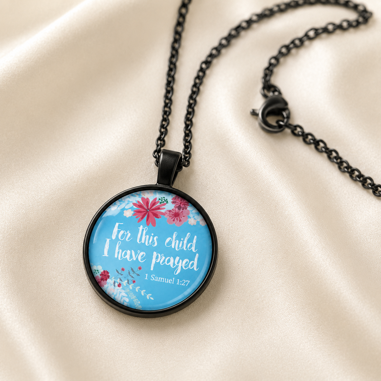 For This Child I Have Prayed Necklace – 1 Samuel 1:27 Faith Pendant