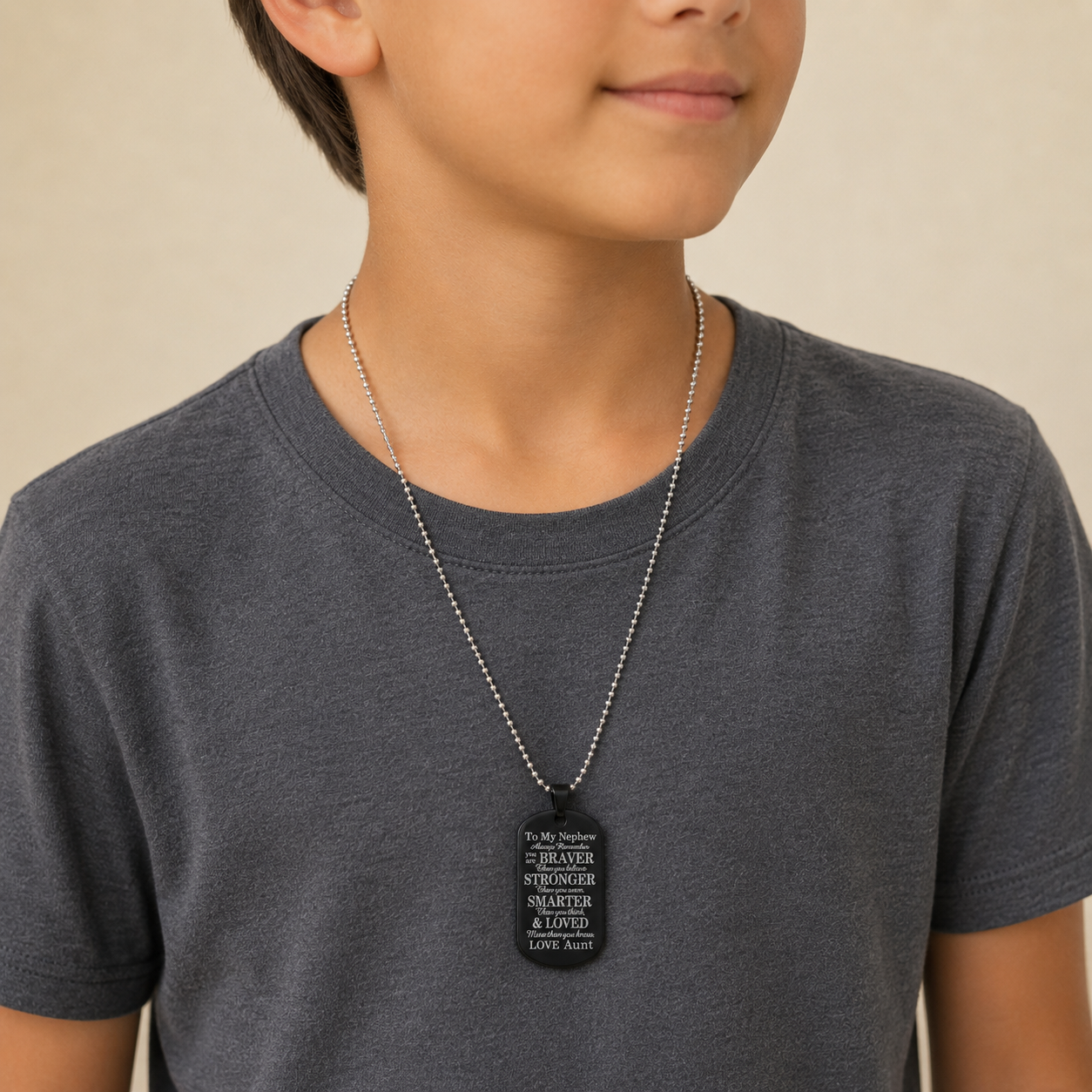 To My Nephew Love Aunt Necklace