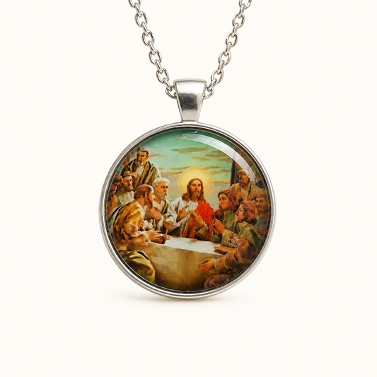 Last Supper Necklace – Christian Faith Pendant with Jesus and His Disciples