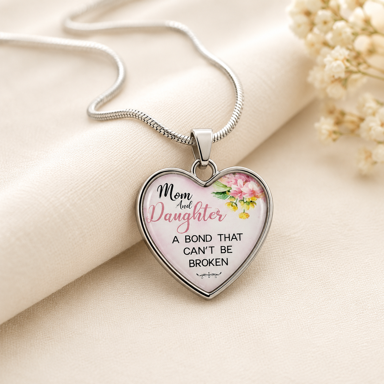 Mom and Daughter Heart Necklace – A Bond That Can't Be Broken