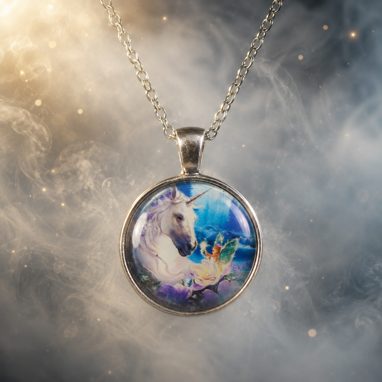 Mystical Unicorn and Fairy Necklace