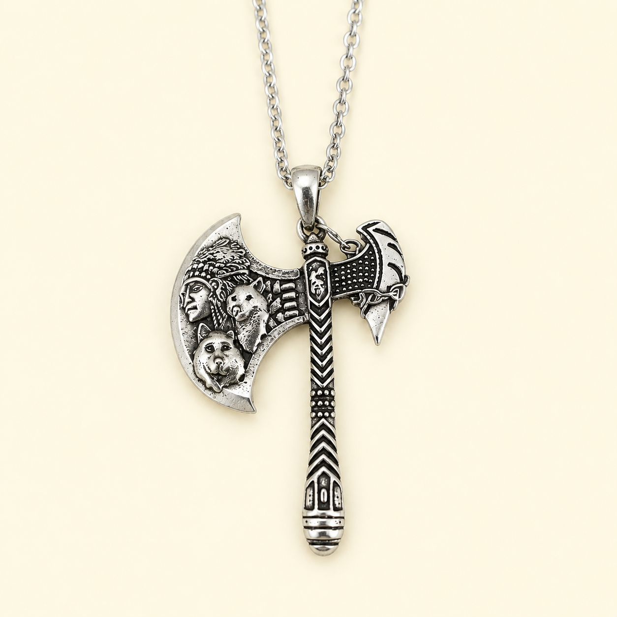 Wild Spirit Axe Necklace – Symbolic Pendant Gift