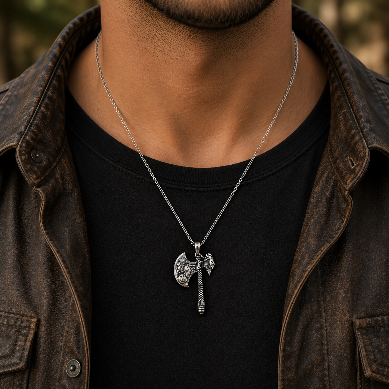 Wild Spirit Axe Necklace – Symbolic Pendant Gift