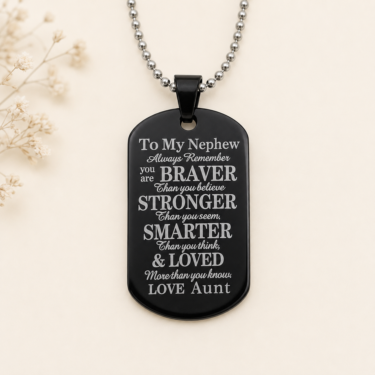 To My Nephew Love Aunt Necklace