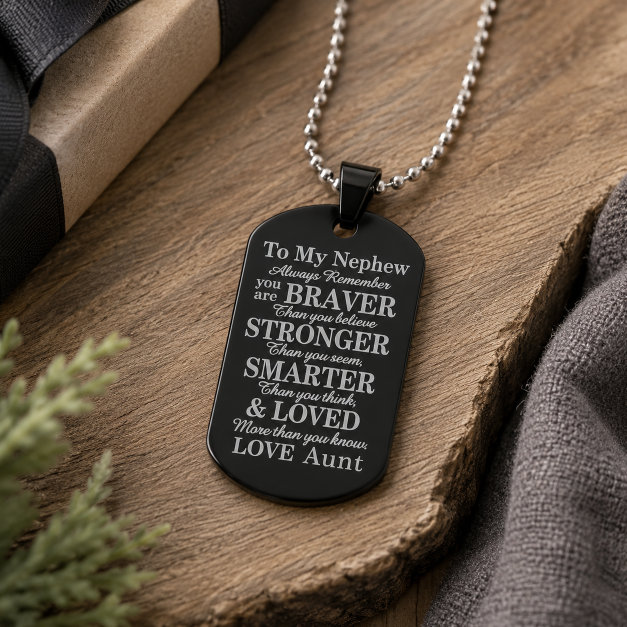To My Nephew Love Aunt Necklace