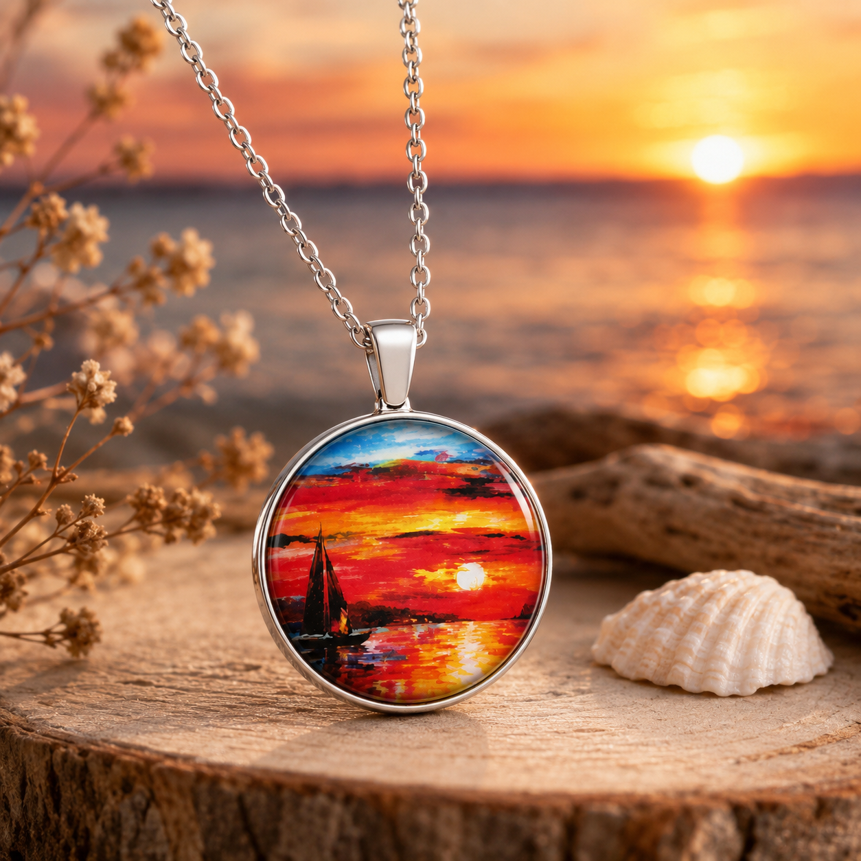Sailing At Sunset Necklace